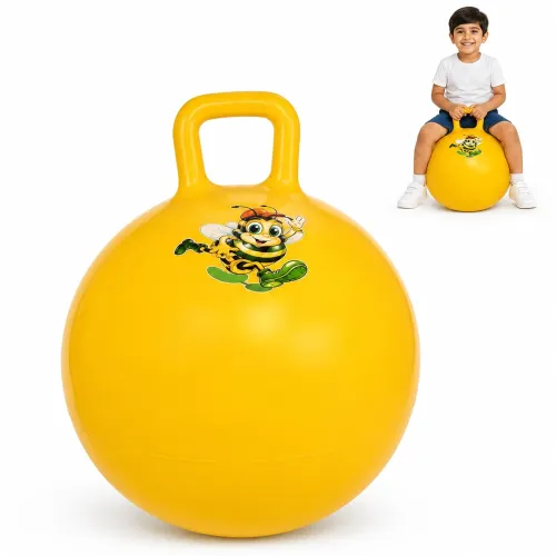 Image of Toyshine 55cm Hopper Ball Inflatable Hopping Balls Jumping Therapy Toys Sit and Bounce Ball with Handle for Kids Ages 5+