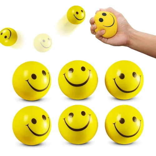 Image of Toyshine 6 Pcs Smiley Squeeze Balls 
