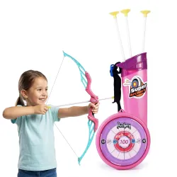 Toyshine Big Size Archery Bow and Arrow Set for Kids with Target |Quiver & 3 Suction Cup Arrows – Outdoor Shooting Game 