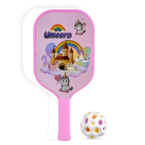 Image of Toyshine Pickleball Paddle & Ball Set for Kids (Pink, 3+ Years)