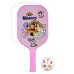 Toyshine Pickleball Paddle & Ball Set for Kids (Pink, 3+ Years)