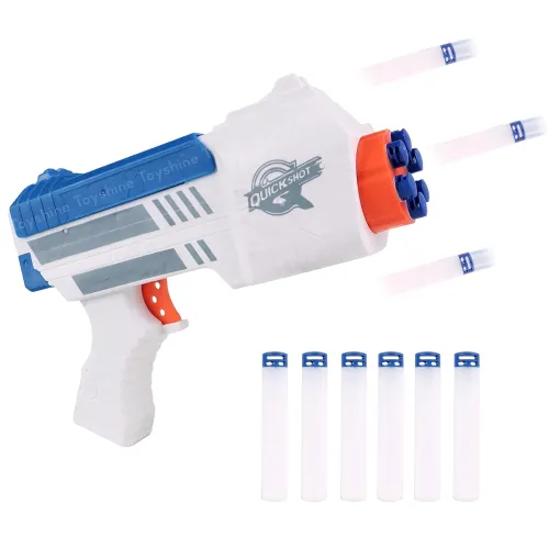 Image of Toyshine Quick Shot Foam Blaster Gun – 70FT Range, 12Bullets