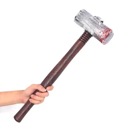 Toyshine Simulated Plastic Bloody Long Handled Hammer Toy Fun Entertaining Fancy Dress/Theme Halloween Birthday Party Pr