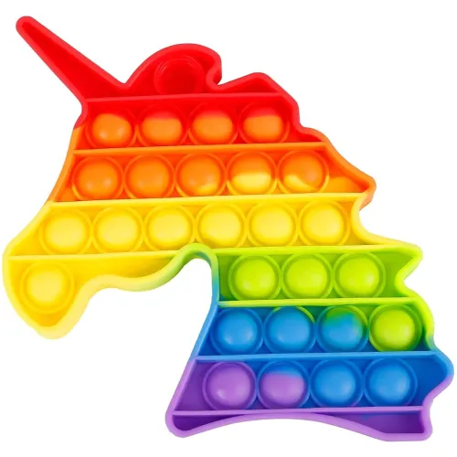 Image of Toyshine Unicorn Fidget Popping Sounds - BPA Free Silicone Push Bubbles for Autism Stress Relief, Sensory Pop It