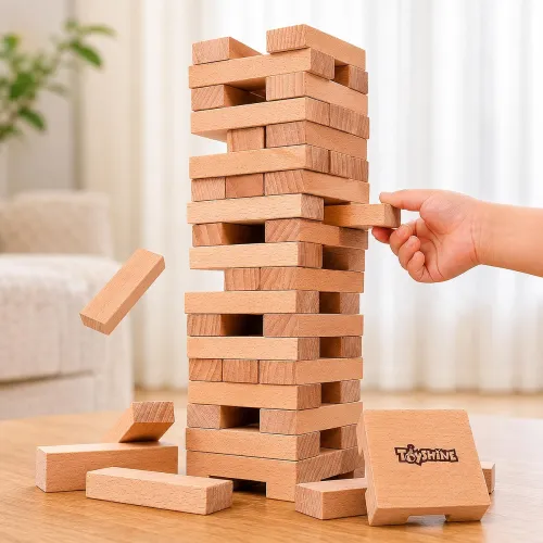 Image of Toyshine Wooden 54 Wooden Building Block