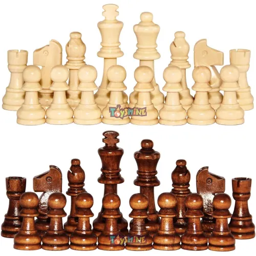 Image of Toyshine Wooden Chess Pieces, Tournament Wood 