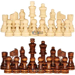 Toyshine Wooden Chess Pieces, Tournament Wood 