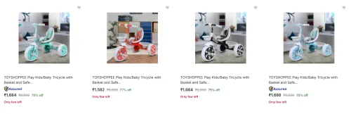 Image of Toyshoppee Kids Cycles upto 77% Discount