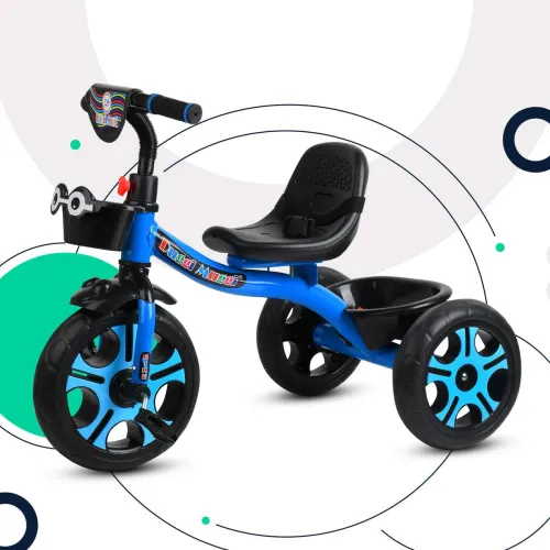 Image of TOYSHOPPEE TryCycle for Boys and Girls Age Group 2 to 5 Years Babys Tricycle (Blue, Black)