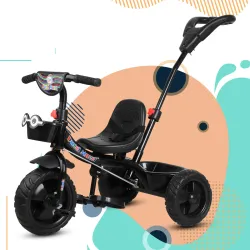 TOYSHOPPEE Parental Handle Baby Kids Tricycle 
