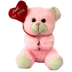 TOYTALES Pink Teddy Bear with Heart Cute Gift for Girls