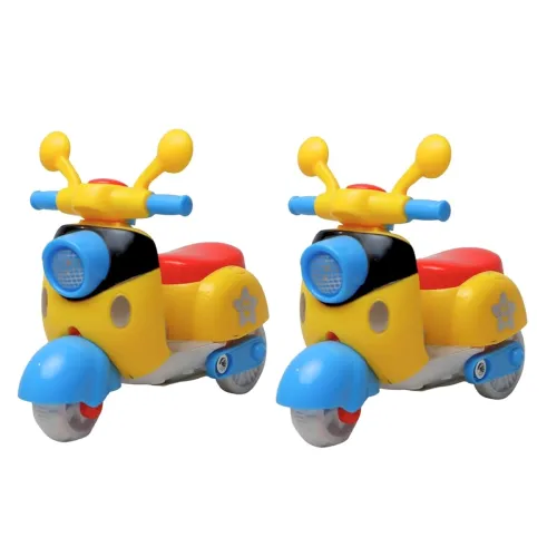 Image of TOYTALES Pull Back Mini Scooter & Motorcycle Toy 