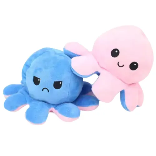 Image of TOYTALES Reversible Octopus Plushie Soft Toy for Kids | Cute Adorable Stuffed Animal | Flip Inside-Out Plush Soft Toy fo
