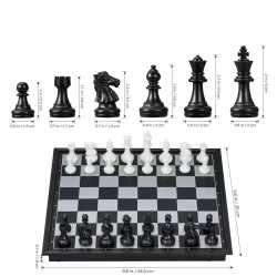 ToyTastic Magnetic Educational Chess Board Set with Folding Chess Board 2 Plyaers