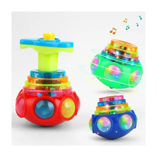 Image of TOYTONIC Gyro Magic Lattoo Toy with Music and Lights – Spinning Top Toy for Kids | Colorful Musical Light-Up Lattoo for 