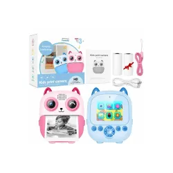 TOYTONIC Instant Photo Camera for Kids with Print – Thermal Printer Toy with Non-Sticky Paper Rolls (1 in-TOYTONIC Instant Photo Camera for KidsBuilt + 1 Extra), 1080p Video, Games, Recharge...