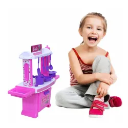 Toyzone Barbie Kids Pretend Play Kitchen Set