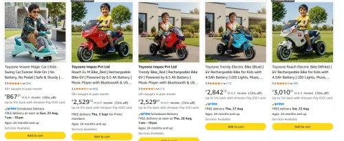 Image of Toyzone Bike at Minimum 70% Discount 