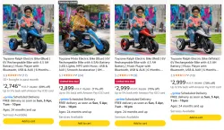 Toyzone Moto Electric Bike at minimum 70% Discount