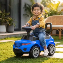 Toyzone Ranger Ride on - Blue | Push Ride-on | Push Car with Storage | Ride-On Car with Backrest | Ride On for Toddlers | for Kids 3+ Years