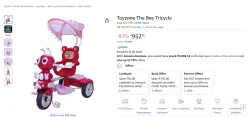 Toyzone The Bee Tricycle