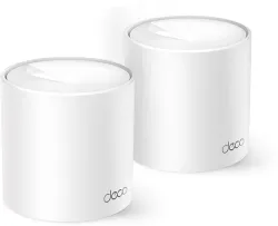 TP-Link Deco X10 Mesh Wi‑Fi 6 Router (2‑Pack) – AI-Driven Dual-Band Whole Home Mesh Router, 1500Mbps, Internal Antenna, 