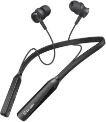 TP TROOPS Neckband Earphones with 10mm Drivers,Music Above 20 Hours Playtime Bluetooth & Wired Headset (Black, In the Ea