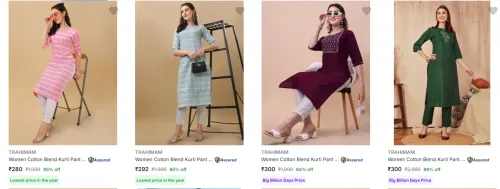 Image of Trahimam Women's Ethnic Sets upto 89% Discount
