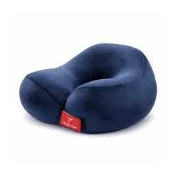Trajectory Travel Neck Pillow for Travelling and Sleeping in Airplane Flight, Cab, Car, Train, Bus for Men and Women Blu