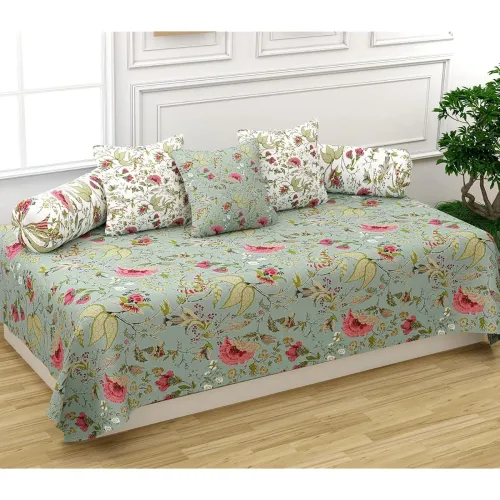 Image of Trance Home Linen 200TC Cotton Diwan Set of 6