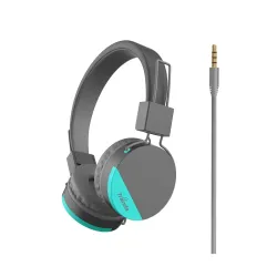 TRANDS TR-HS144 On-Ear Wired Headphones with 40mm Drivers, 3.5mm Jack, Built-in Mic, 1.2m Cable, 105dB Sensitivity, Lightweight Design, Compatible with Mobiles, Laptops & Gaming Devices (Bla...