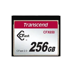 Transcend 256GB CFast 2.0 Memory Card CFX650, Read/Write speeds of up to 510MB/370MB/, MLC NAND Flash Chips, Full HD 8K/4K Video Recording, ECC, SATA III 6Gb/s, 5 Yrs. Warranty - TS256GCFX65...