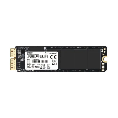 Image of Transcend JetDrive 850 240GB PCIe Gen3 x4 NVMe SSD (Black)