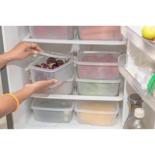 Image of Transparent Airtight Fridge Storage Container Set