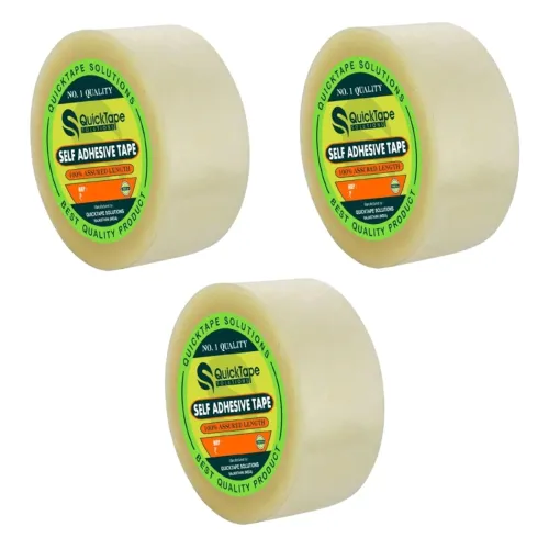Image of Transparent BOPP Tape Self Adhesive Packing Tape Roll (3, 50 Metres)