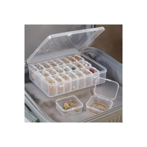 Image of Transparent Jewellery & Accessories Storage Box with Earrings, Beads, (30 box) Rings, 