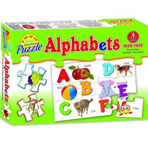 Image of Educational Transport Vehicle Puzzle for Kids, Includes 8-14 Pieces of Fun Puzzle (Alphabets)