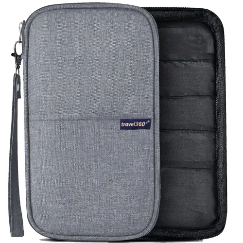 Image of Travel 360° Passport & Visa Holder Case (Grey)