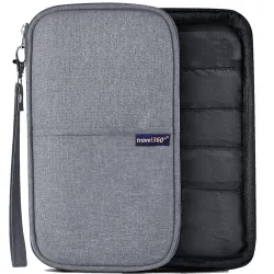 Travel 360° Passport & Visa Holder Case (Grey)