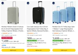 Travling luggage at minimum 88% Discount