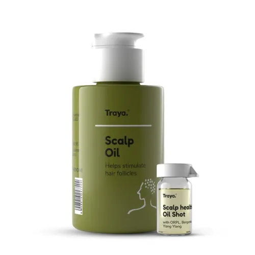 Image of Traya Scalp Oil Coconut Bhringraj Bergamot Ylang Ylang