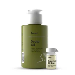 Traya Scalp Oil with Coconut Oil, Bhringraj Oil for Hair Growth, Bergamot Essential Oils, ORPL, and Ylang Ylang (87ml)