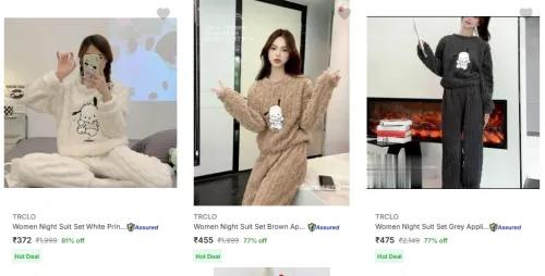 Image of Trclo Womens Winter Night Suits Starting @ ₹372