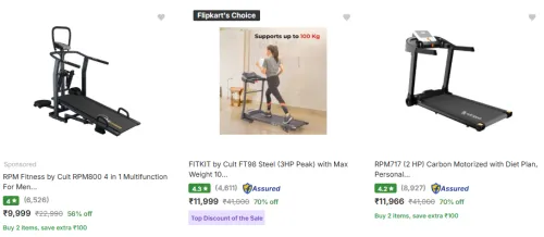 Image of Treadmills Flat 60% Discount