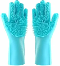 Trend TE-Magic Silicone Dish Washing Gloves, Silicon Cleaning Gloves, Silicon Hand Gloves for Kitchen Dishwashing and Pe