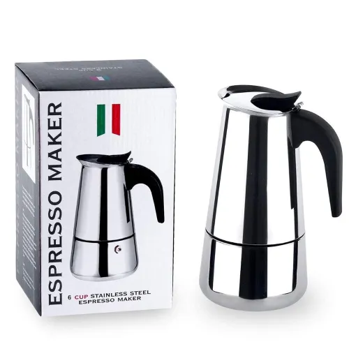 Image of TRENDING Stainless Steel Espresso Watt Coffee Maker Percolator Moka Pot Cup for Italian Espresso/Decoction Coffee/Mocha/