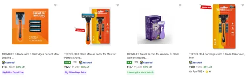 Image of Trendler Shaving Razors Starting At ₹118.