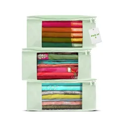 Trendy Home Saree Covers for Storage with Zipper Closure for Clothes