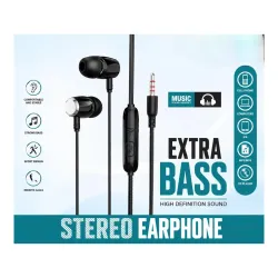 Trendy Multimedia Wired Earphones with Mic, 10mm Super Bass Driver