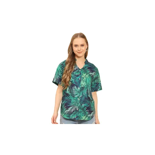 Image of Trendy Queen Printed Straight Mandarin Neck Shirt